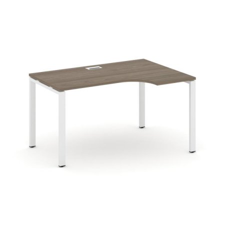 Стол рабочий эргономичный SN-6P.SPA-021(R) (1380х800/980х750) (Вяз Благородный/Металл Белый)