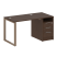 Рабочая станция Metal System Style БО.РС-СТП1.1 1412x750x750 (Дуб Наварра/Серый металл)
