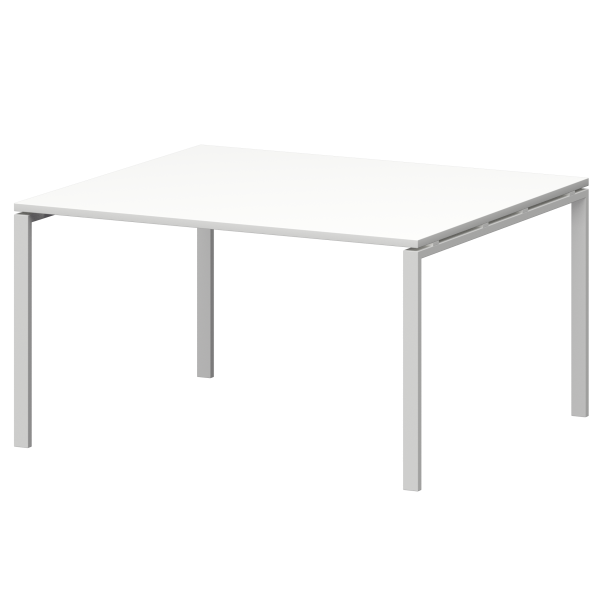 Стол переговорный на металлокаркасе Смарт СМСП-П-12.123.Пр25 1200x1236x750 (Белый/Белый)