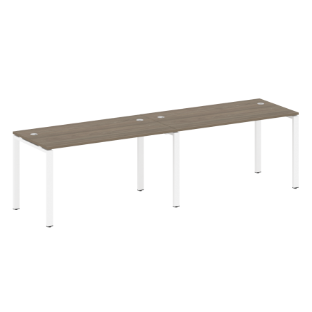 Рабочая станция на 2 раб.места Metal System Style БП.СМ-2.3 2800x720x750 (Вяз/Белый металл)