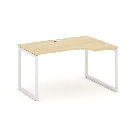 Стол рабочий эргономичный SN-4O.SPA-021(R) (1380х800/980х750) (Акация Лорка/Металл Белый)