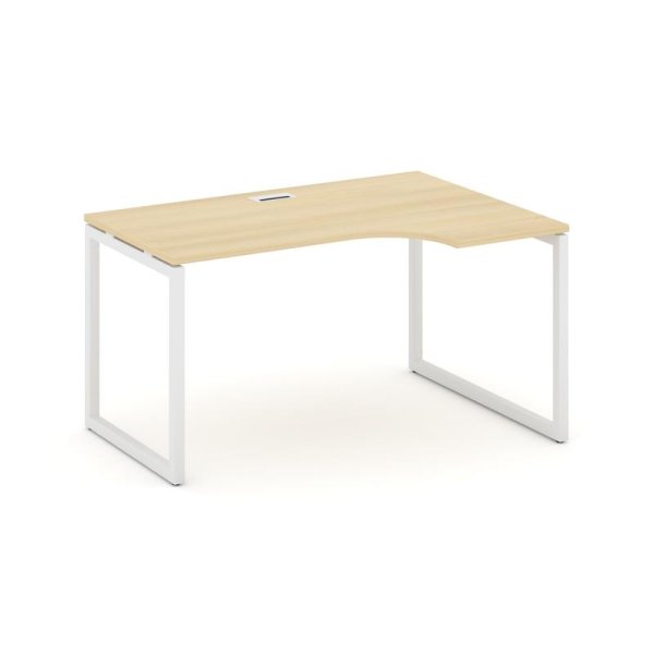 Стол рабочий эргономичный SN-4O.SPA-021(R) (1380х800/980х750) (Акация Лорка/Металл Белый)