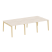 Рабочая станция на деревянных опорах Onix Wood OW.D.RS-6.1.7 2940x1475x750 (Тиквуд Светлый/Дуб Темный)
