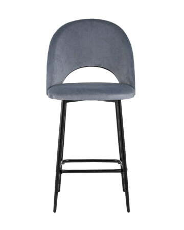 Стул полубарный Меган велюр серый (Стул полубарный Меган серый)