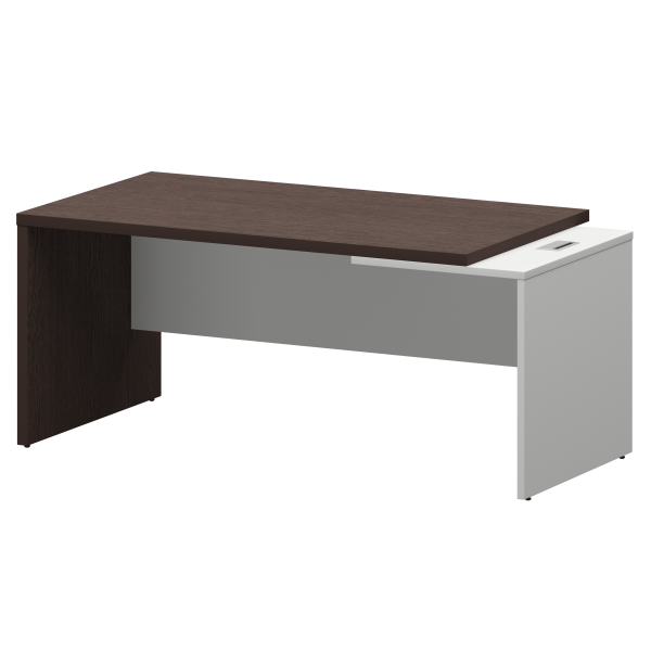 Стол руководителя правый Кортез KZ-18R 1800x900x750 (Дуб венге/Белый)