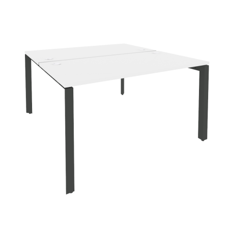 Рабочая станция на П-образном м/к Onix O.MP-D.RS-2.3.7 1380x1475x750 (Белый Бриллиант/Черный металл)