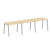Рабочая станция на 3 рабочих места на А-образном м/к Metal System Style БА.СМ-3.1 3000x720x750 (Дуб наварра/Серый металл)
