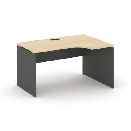 Стол рабочий эргономичный SN-D.SPA-011(R) (1380х700/980х750) (Акация Лорка/Антрацит)