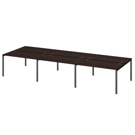 Бенч двойной на 6 рабочих мест Арго-М АМБ-003.60-6 4200x1236x760 (Дуб Венге)