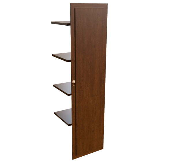 Наполнение одностворчатого шкафа с деревянной дверцей и вешалкой Washington 29554 500x470x1970 (Темный орех)