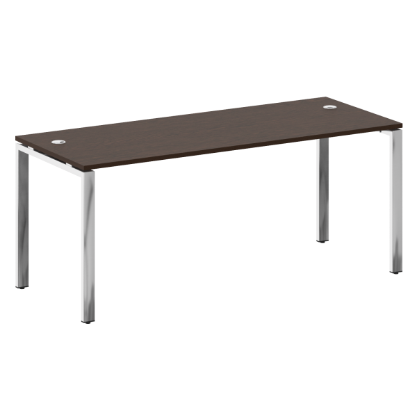 Стол рабочий руководителя на П-обр. м/к БП.СРР-5.7 1800x720x750 (Венге Цаво/Нерж. Сталь)