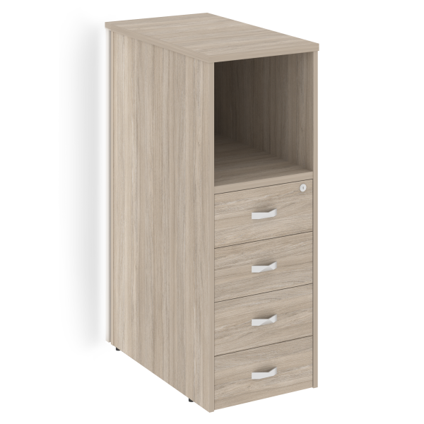 Тумба с подсветкой 4 ящика завершающая, левая Onix O.R-TV-4.SL 436x767x1185 (Дуб Аттик)