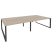 Рабочая станция на О-образном м/к Onix O.MO-D.RS-4.4.8 3160x1635x750 (Тиквуд Темный/Белый Металл)