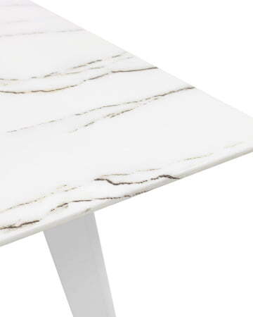 Стол обеденный Ричмонд 120*80 белый стеклянный (Стол обеденный Ричмонд белый)