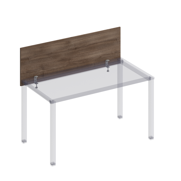 Экран настл. фронт. с кроншт. для стола 140 на мет. каркасе КФ Комфорт КФ К.842 1400x450x18 (Дуб шамони темныйСерый)