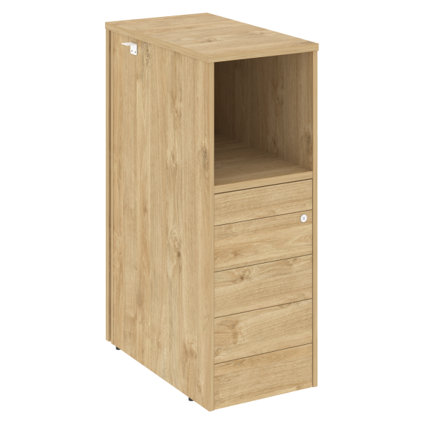 Тумба 5 ящиков TIP-ON завершающая, правая Onix O.R-TV-5TIPR 436x767x1185 (Тиквуд Светлый)