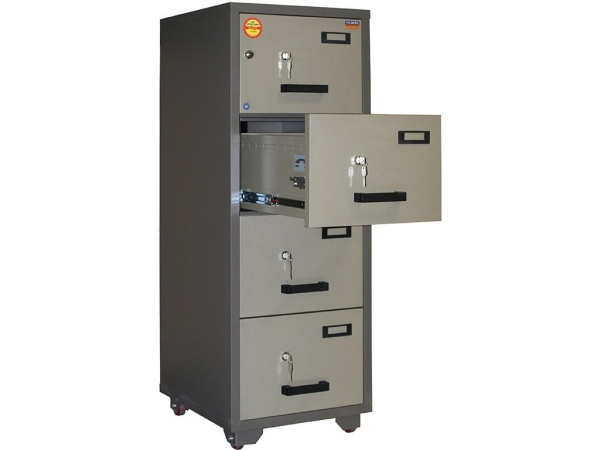 Огнестойкая картотека VALBERG FC 4K-KK (Серый)