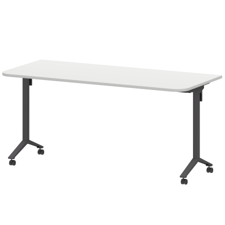 Стол мобильный складной радиусный Моби МБ22-160.70Р 1600x700x750 (Белый/Антрацит)