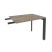 Брифинг-приставка на П-образном м/к Onix O.MP-BR-9 980x720x750 (Тиквуд Светлый/Черный металл)