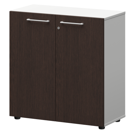 Шкаф низкий закрытый Кортез СМШ28F(Б) 792x362x811 (Дуб венге/Белый)