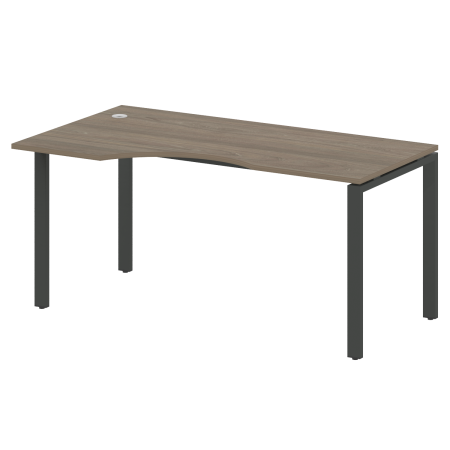 Стол криволинейный левый Metal System Style БП.СА-1 Л 1600x900x750 (Вяз/Антрацит металл)