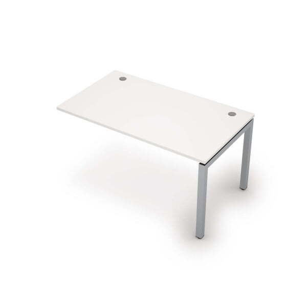 6МБК.5189 Линейная бенч-система, конечный модуль (1400x800x750) (Белый/Алюминий матовый)