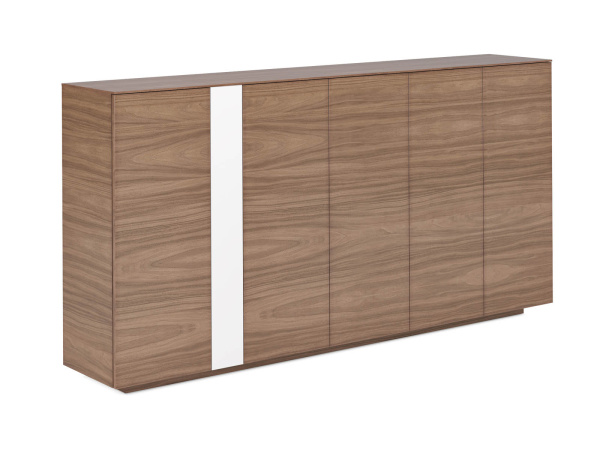 Греденция низкая (5 дверей) GALAXY (2150х400х1100) (Шпон ореха 33YA)