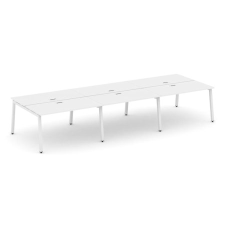 Рабочая станция 2-х сторонняя SN-5A.DRS-061 (2940х1232х750) (Белый/Металл Белый)