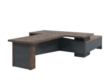 Стол руководителя Torston Т-922Л.0000 2200x3700x750 (Дуб Бунратти/Антрацит)