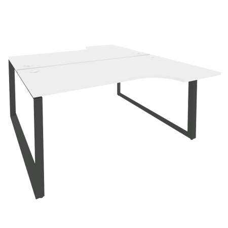 Рабочая станция на О-образном м/к Onix O.MO-D.SA-1 1580x1995x750 (Белый Бриллиант/Черный металл)