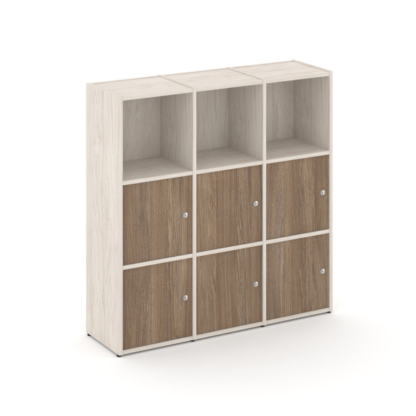 Стеллаж Locker Plus LK.K-003 1188x350x1203 (Денвер Светлый | Дуб Аризона)