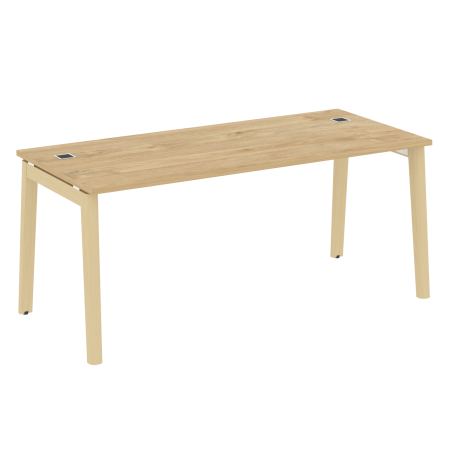 Стол руководителя на деревянных опорах Onix Wood Direct OW.SRR-5.8 1780x800x750 (Тиквуд Светлый/Дуб Светлый)