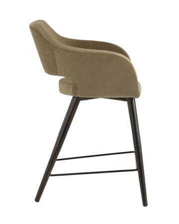 Стул полубарный Саймон велюр капучино (Стул полубарный Саймон капучино)
