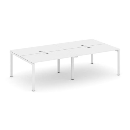 Рабочая станция 2-х сторонняя SN-5P.DRS-032 (2360х1232х750) (Белый/Металл Белый)