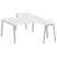 Рабочая станция криволинейная Metal System Style БА.РАС-СА-2.4 1600x2435x750 (Дуб Наварра/Серый металл)