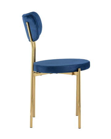 Стул Барбара велюр синий золотые ножки (Стул Барбара синий)