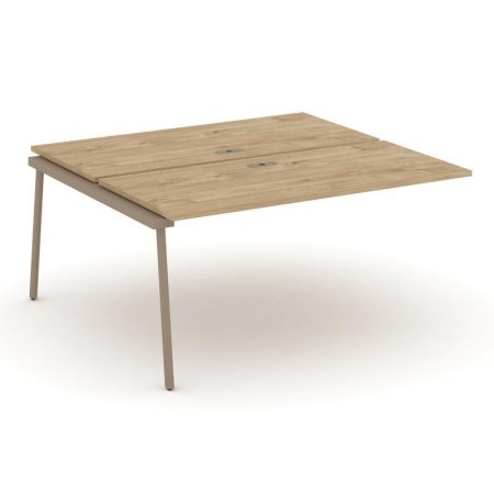 Двойной наборный элемент рабочей станциии ES.2.NRS-4-LP (1580х1500х750) (Тиквуд Светлый/Металл Латте)