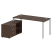Рабочая станция с опорной тумбой левая Metal System Style БП.РС-СТС-2.4 Л 1700x1520x750 (Дуб Наварра/Серый металл)