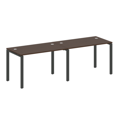 Рабочая станция на 2 раб.места Metal System Style БП.СМ-2.2 2400x720x750 (Венге Цаво/Антрацит металл)