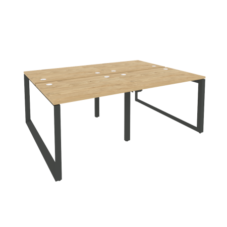 Рабочая станция на О-образном м/к Onix O.MO-D.RS-4.1.7 1960x1475x750 (Тиквуд Светлый/Черный металл)