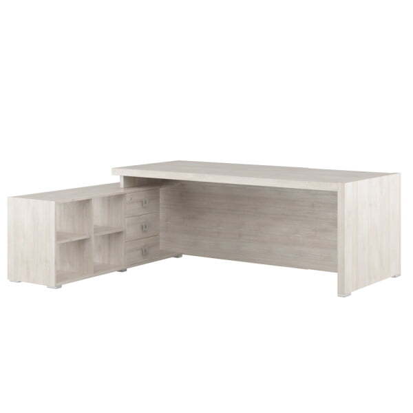 Стол письменный на опорной тумбе SOL297114 2150x1740x750 (Дуб светлый Solid)