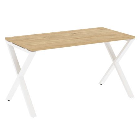 Стол рабочий VR.L-SRX-3.7 1380x720x750 (Тиквуд Светлый/Белый металл)