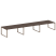 Переговорный стол 3 столешницы Metal System Style БО.ПРГ-3.5 5400x1235x750 (Дуб Наварра/Серый металл)