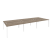 Рабочая станция на П-образном м/к Onix O.MP-D.RS-6.3.8 4140x1635x750 (Тиквуд Темный/Белый Металл)