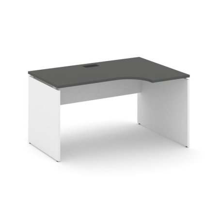 Стол рабочий эргономичный SN-D.SPA-011(R) (1380х700/980х750) (Антрацит/Белый)