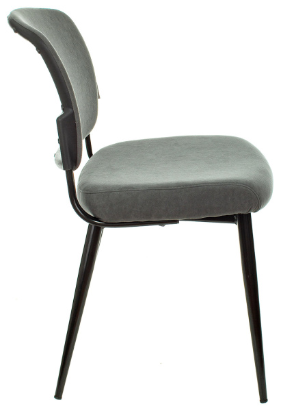 Стул для кухни KF-8_2 комплект 2шт серый Alfa 44 металл черный на ножках (KF-8/FABRIC/GREY_2) (Серый)