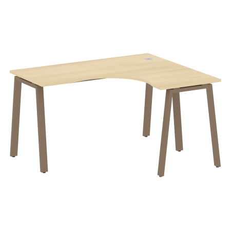 Стол криволинейный правый Metal System Style БА.СА-3 Пр 1400x1200x750 (Акация/Мокко металл)
