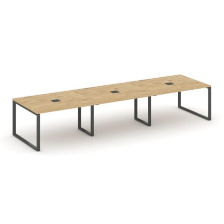 Стол переговорный SN-6O.SPRG-052 (3540х1180х750) (Тиквуд Светлый/Металл Антрацит)