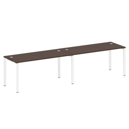 Рабочая станция на 2 раб.места Metal System Style БП.СМ-2.4 3200x720x750 (Венге Цаво/Белый металл)