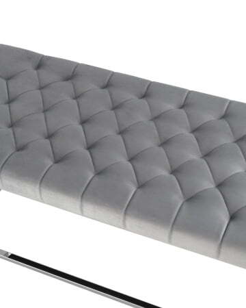 Банкетка ИНСИГНИЯ велюр серый сталь серебро (Банкетка Инсигния серый)